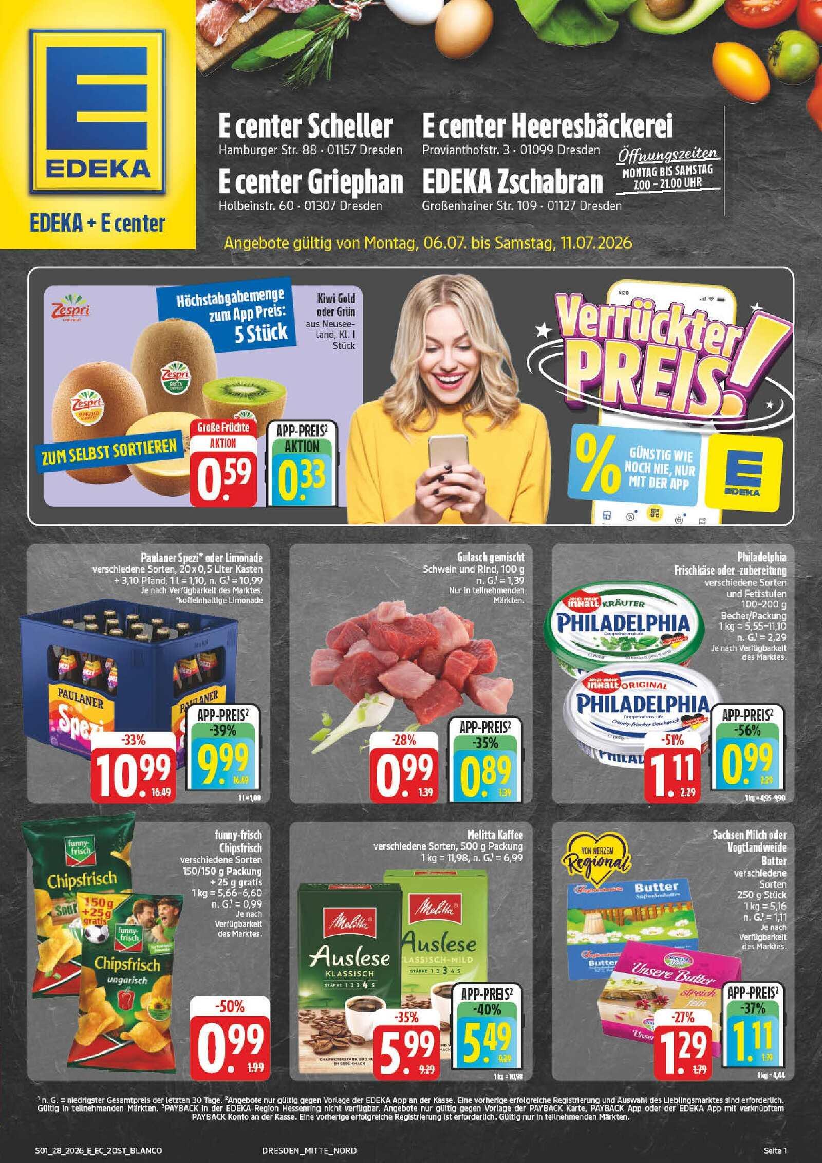 Edeka Prospekt ab Montag - Sachsen Seite 1