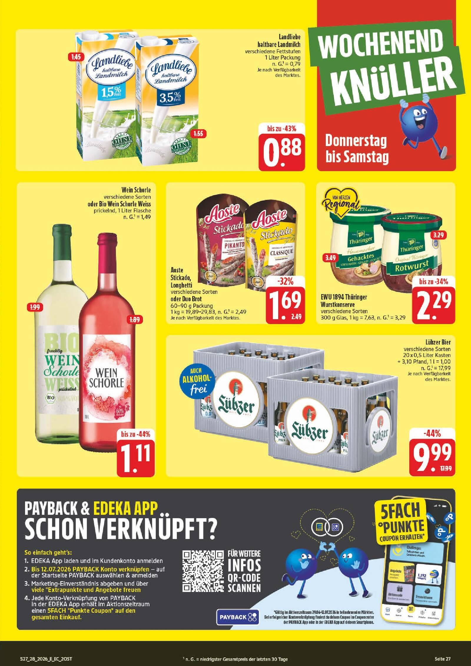 Edeka Prospekt ab Montag - Sachsen Seite 27
