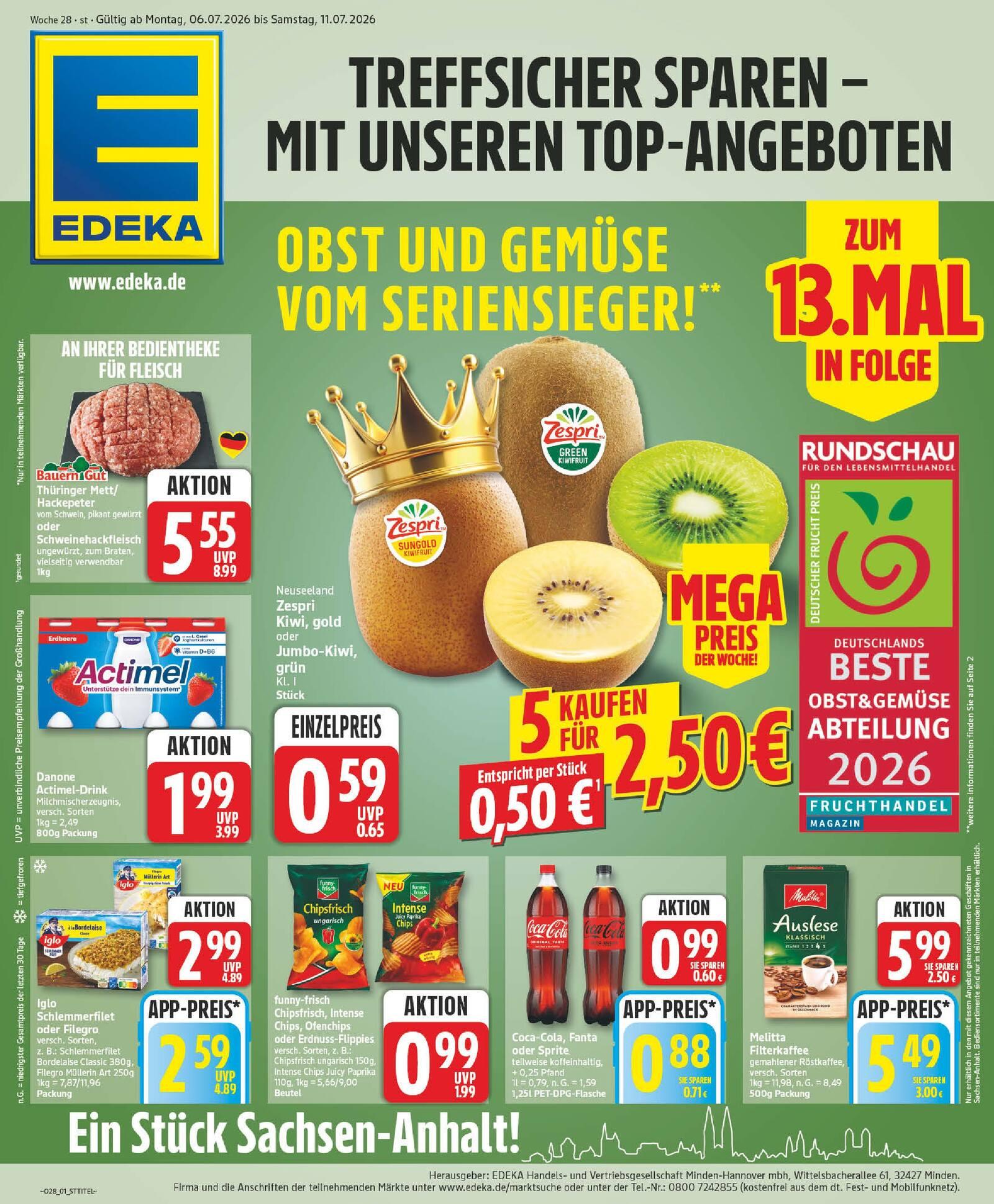 Edeka Prospekt ab Montag - Sachsen-Anhalt Seite 1