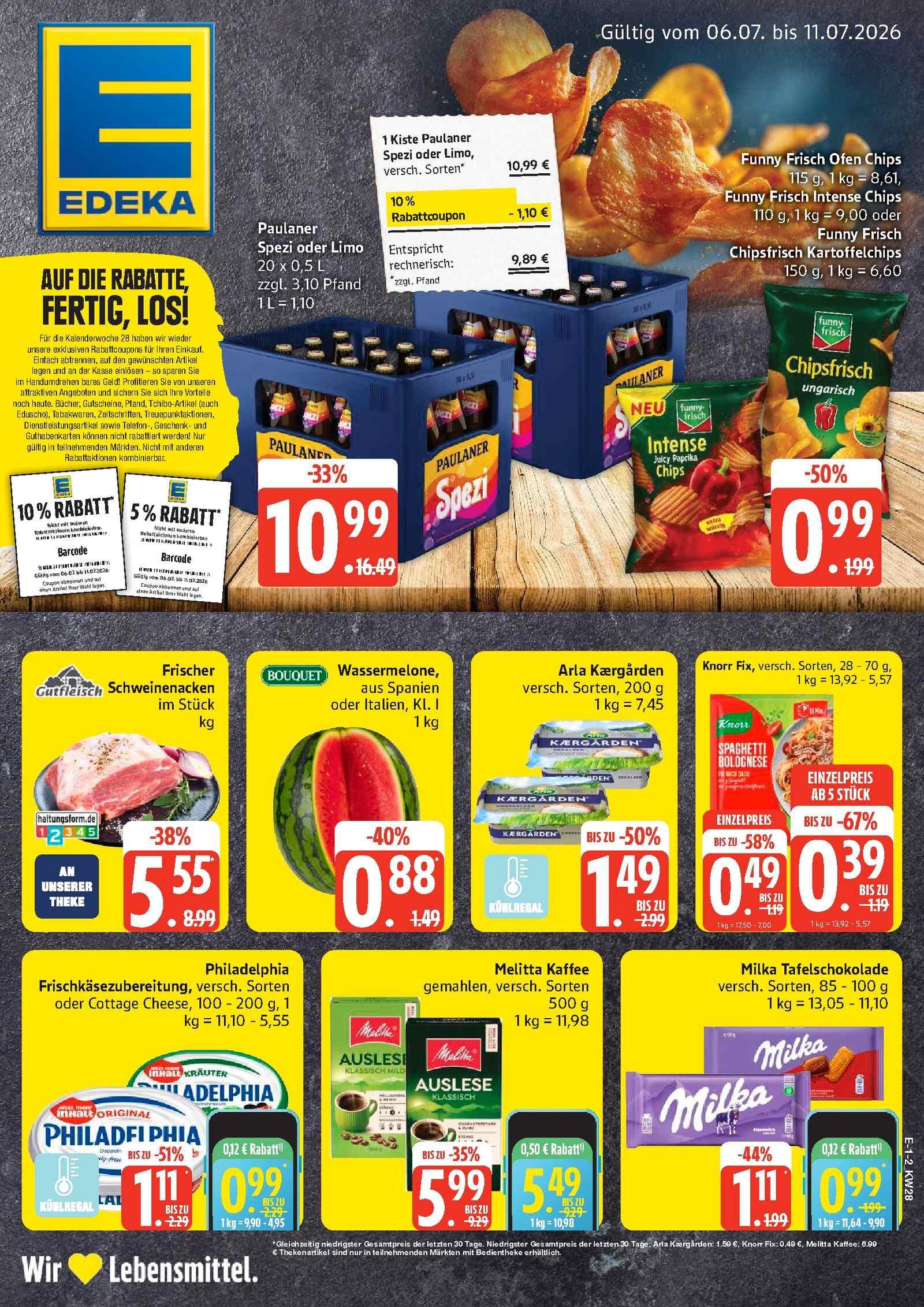 Edeka Prospekt ab Montag - Schleswig - Holstein Seite 1