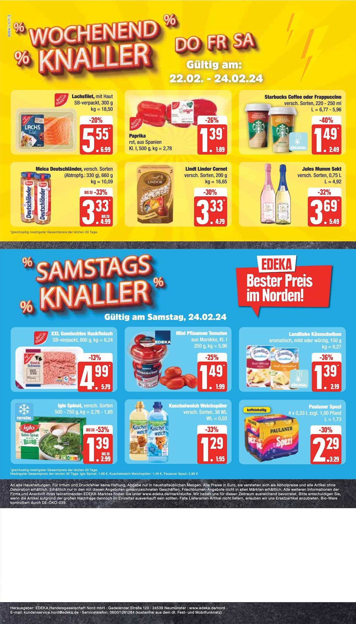 Edeka Prospekt ab Montag - Schleswig - Holstein Seite 4