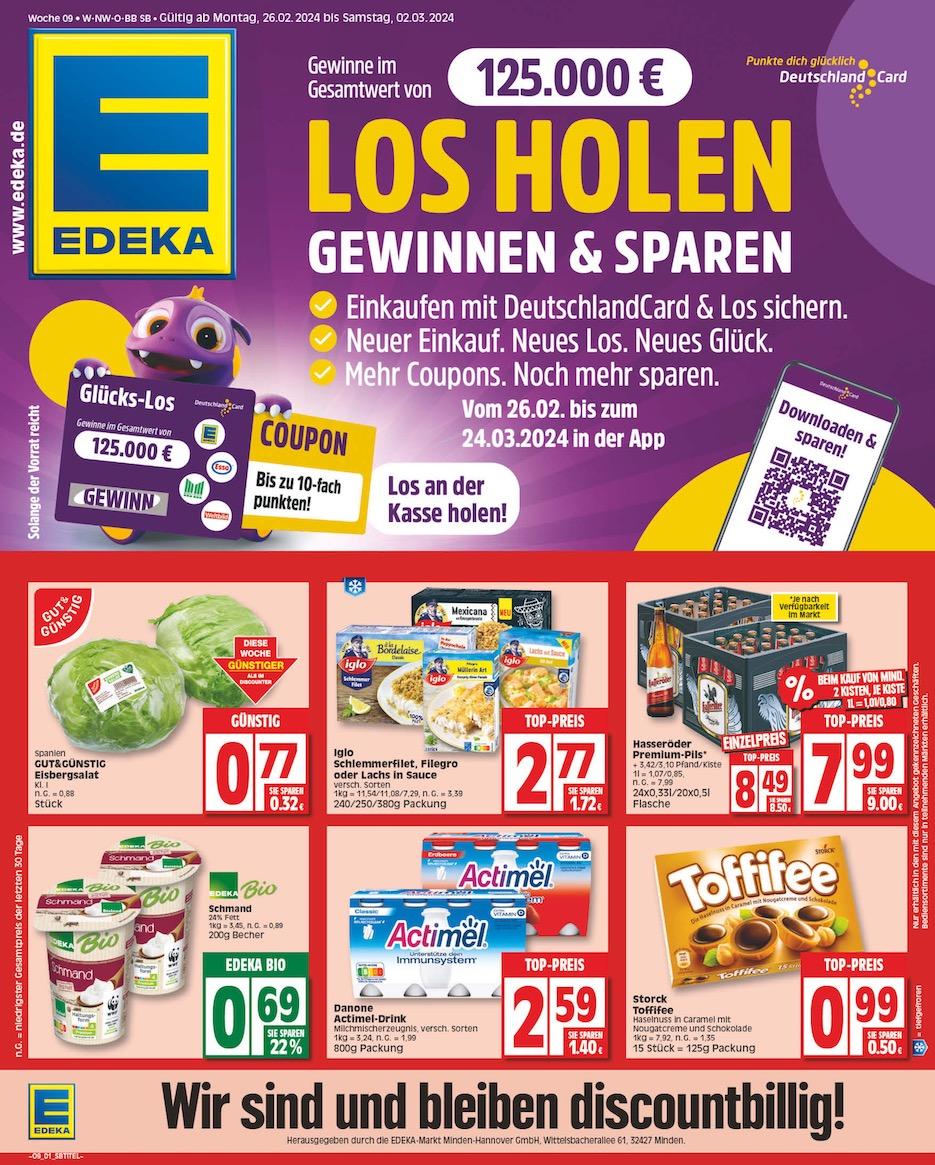 Edeka Prospekt ab Montag - Niedersachsen Seite 1