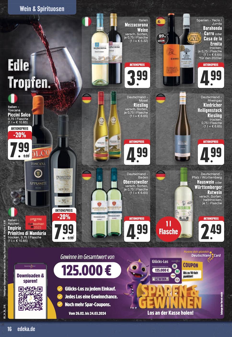 Edeka Prospekt ab Montag - Nordrhein - Westfalen Seite 16