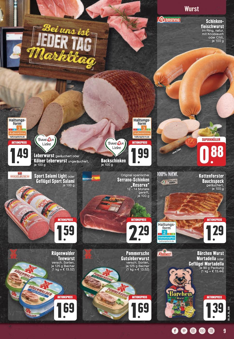 Edeka Prospekt ab Montag - Nordrhein - Westfalen Seite 9