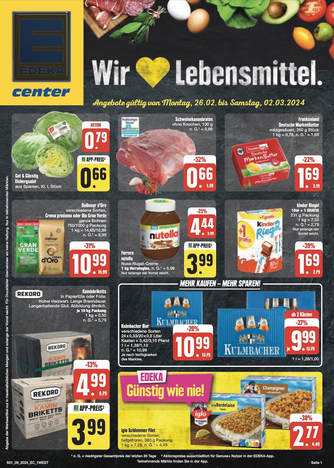 Edeka Prospekt ab Montag - Bayern Nord Seite 1