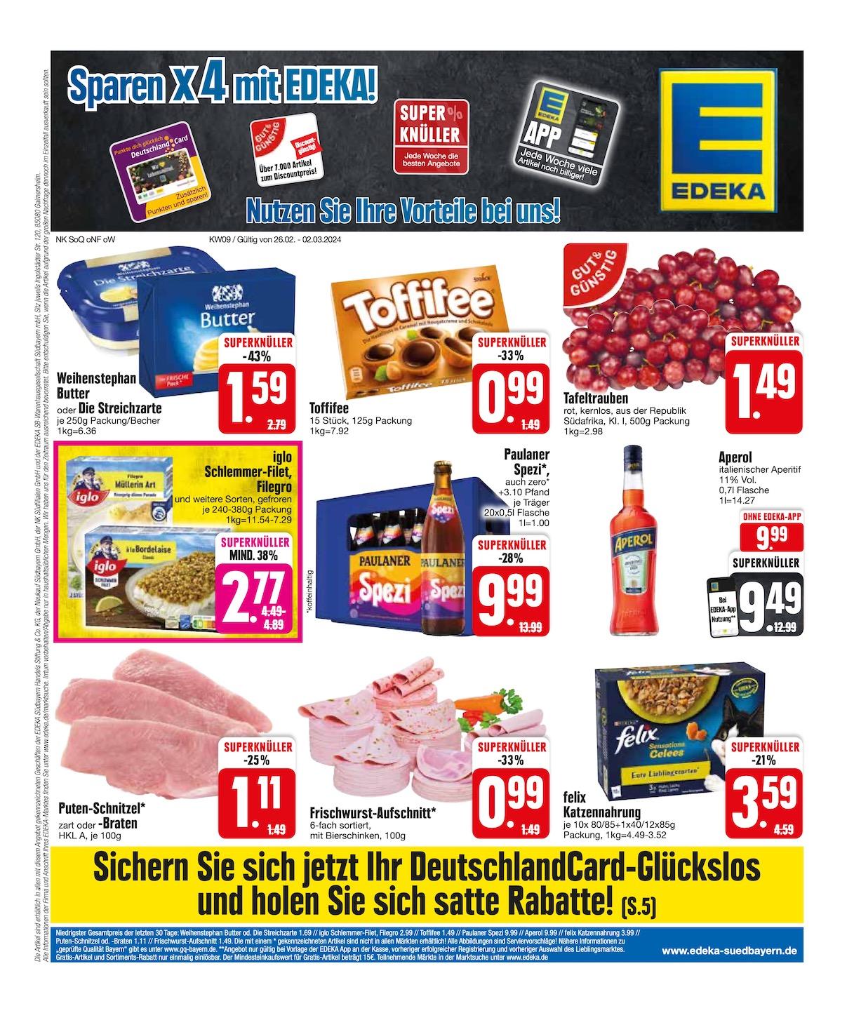 Edeka Prospekt ab Montag - Bayern Süd Seite 1
