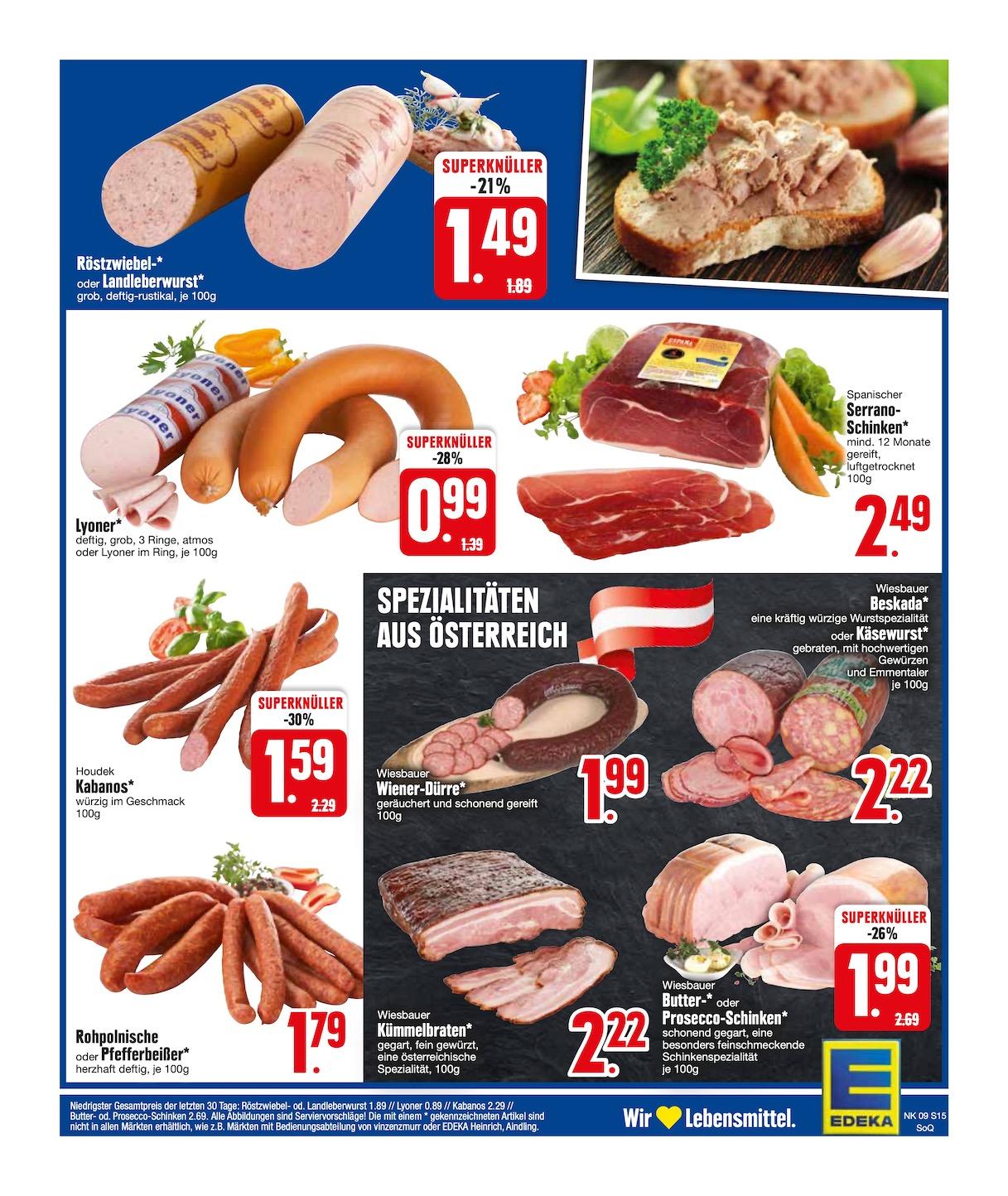 Edeka Prospekt ab Montag - Bayern Süd Seite 15