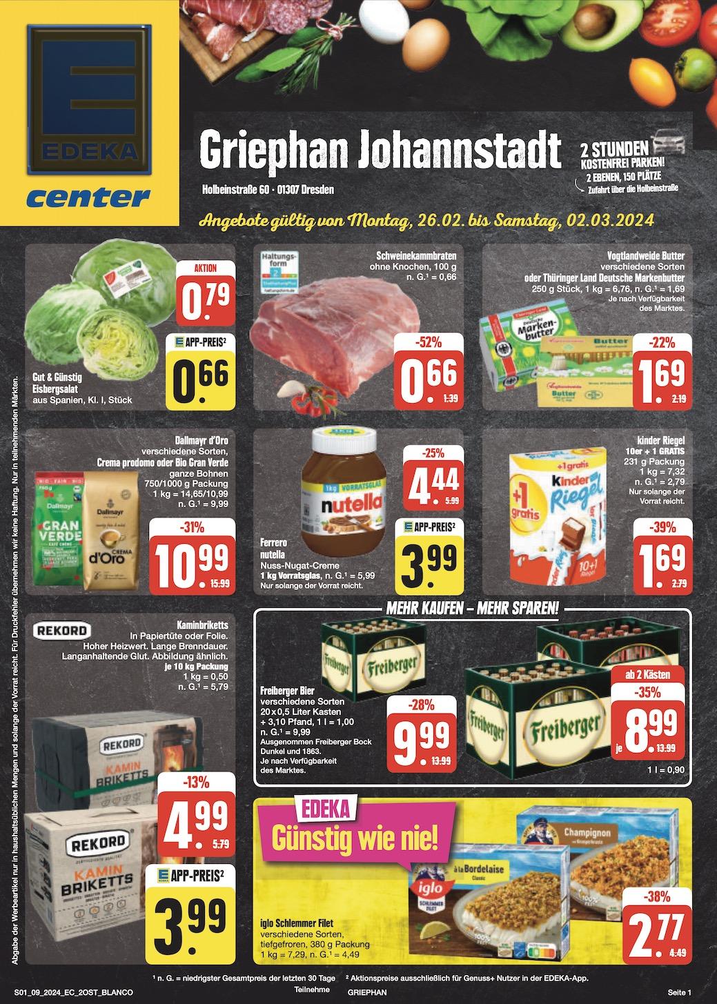 Edeka Prospekt ab Montag - Sachsen Seite 1