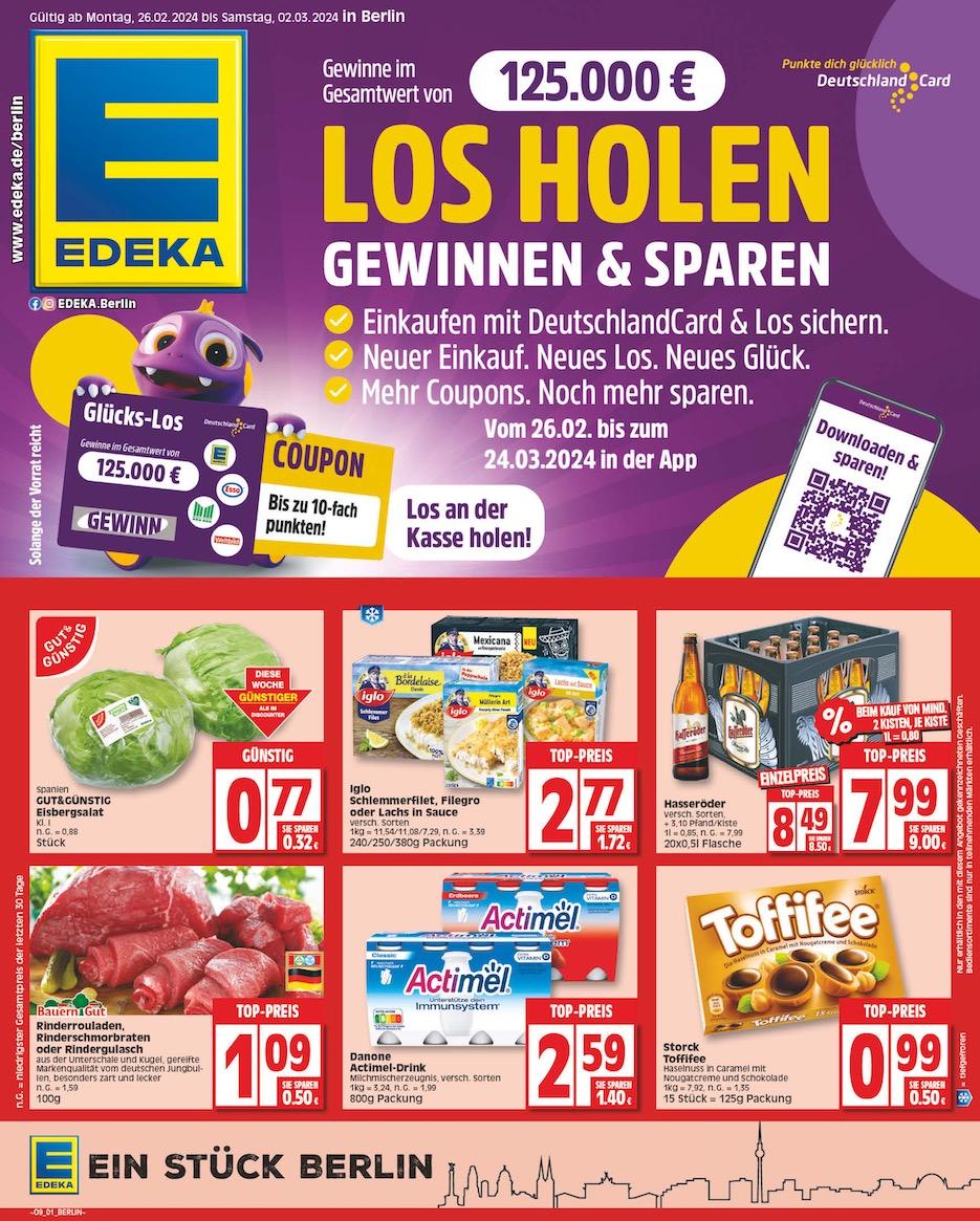 Edeka Prospekt ab Montag - Berlin Seite 1