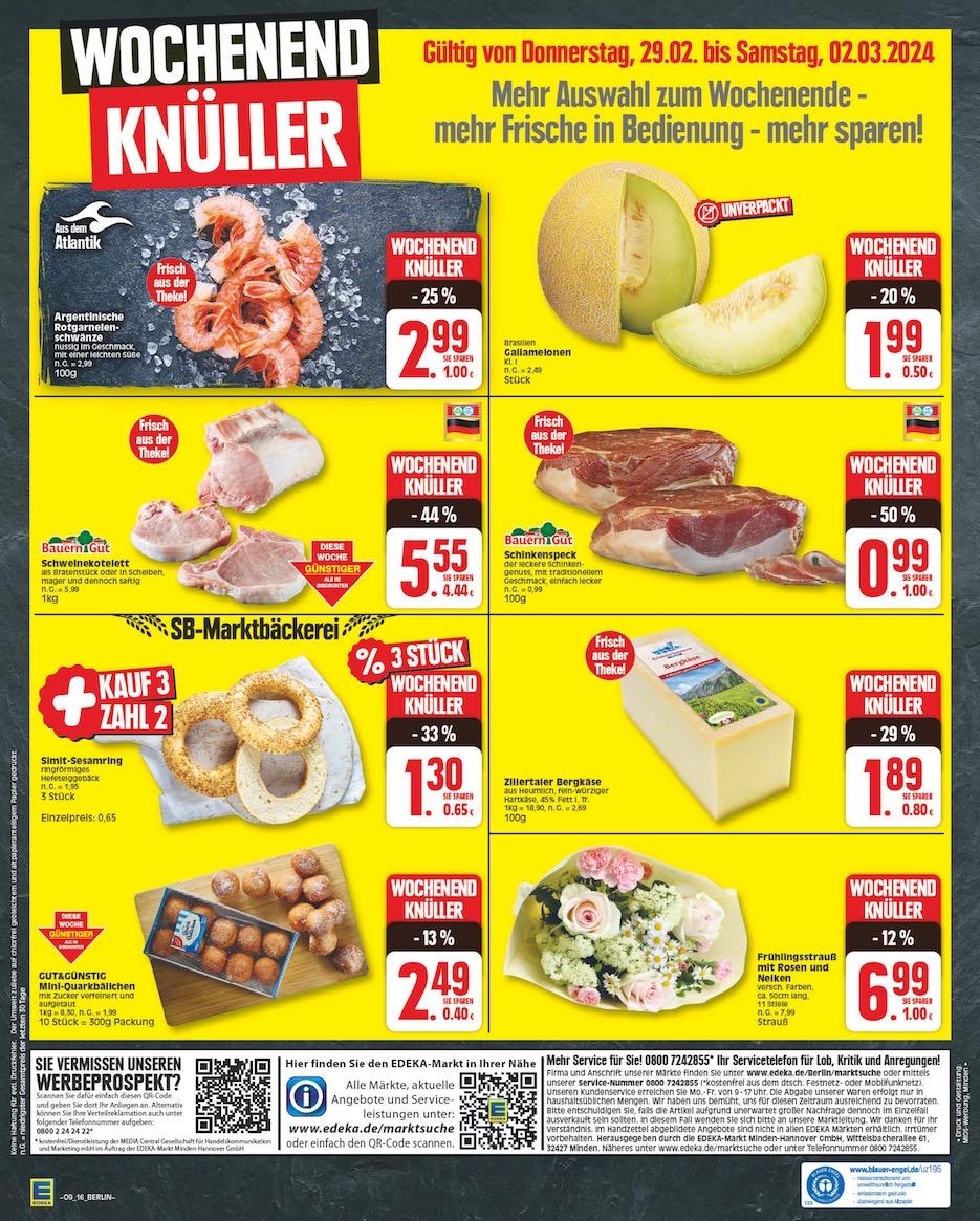 Edeka Prospekt ab Montag - Berlin Seite 16