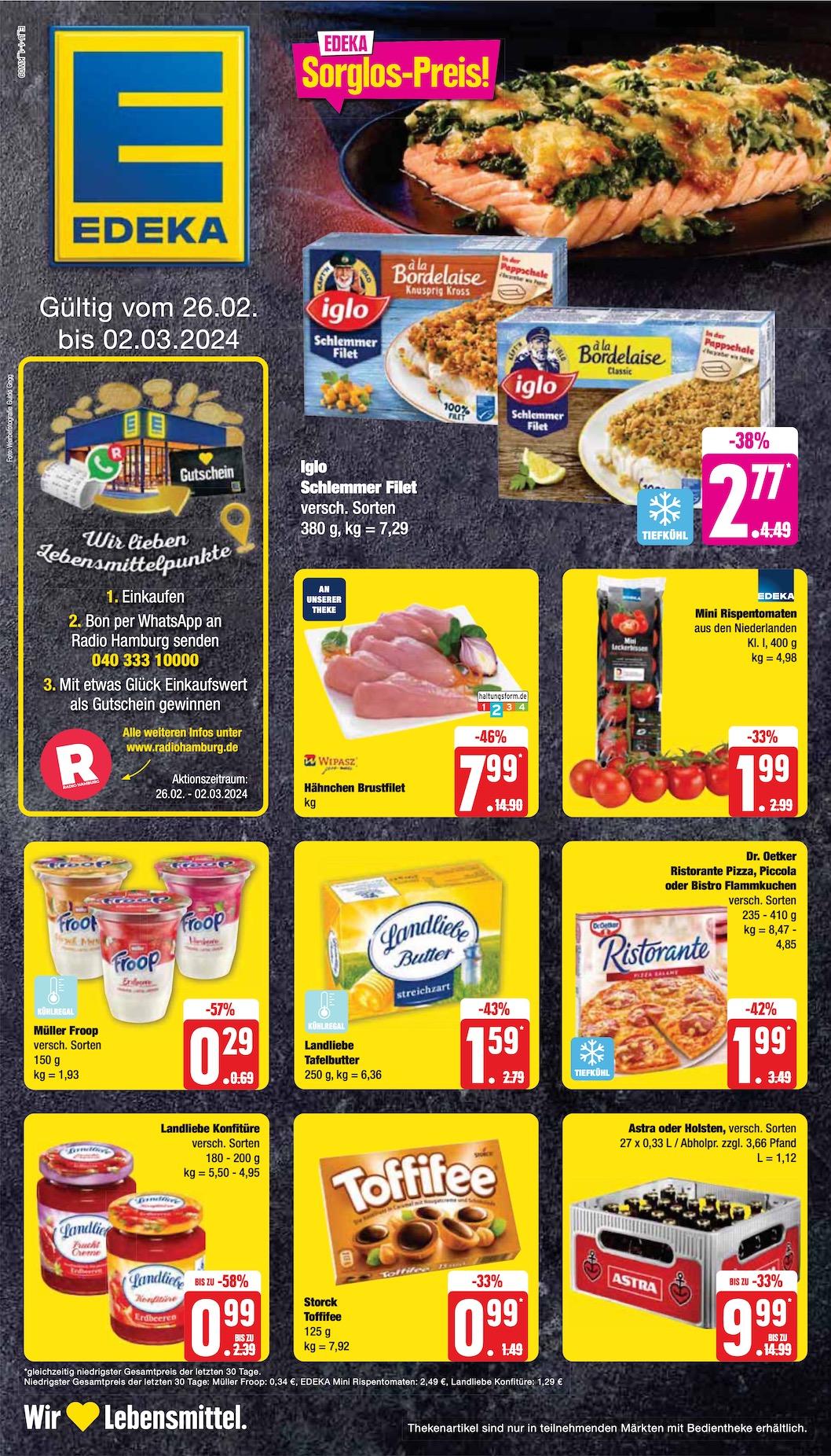 Edeka Prospekt ab Montag - Schleswig - Holstein Seite 1