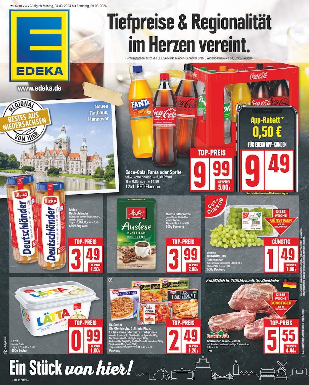 Edeka Prospekt ab Montag - Niedersachsen Seite 1
