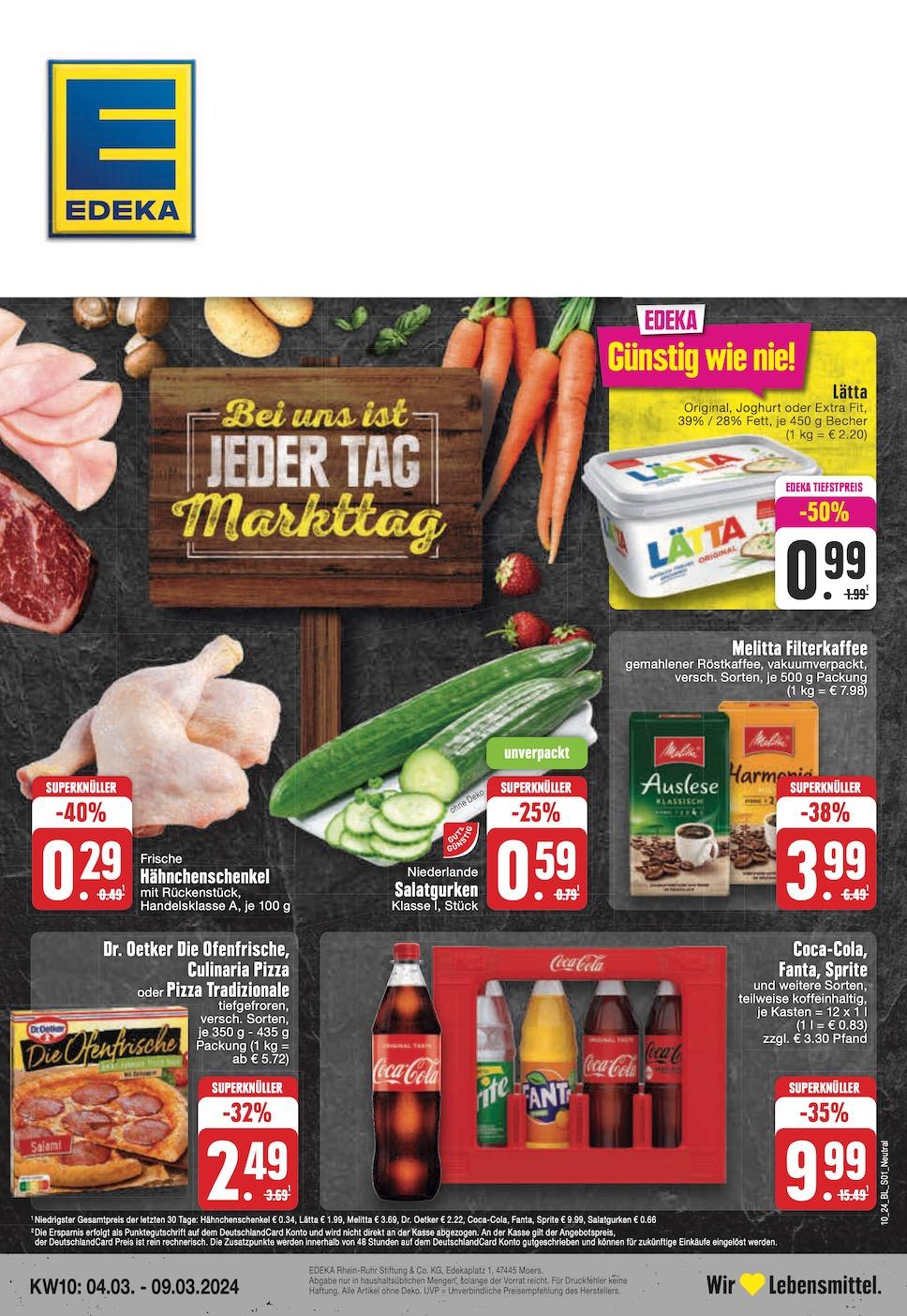 Edeka Prospekt ab Montag - Nordrhein - Westfalen Seite 1