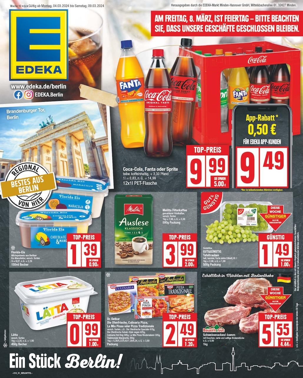 Edeka Prospekt ab Montag - Berlin Seite 1