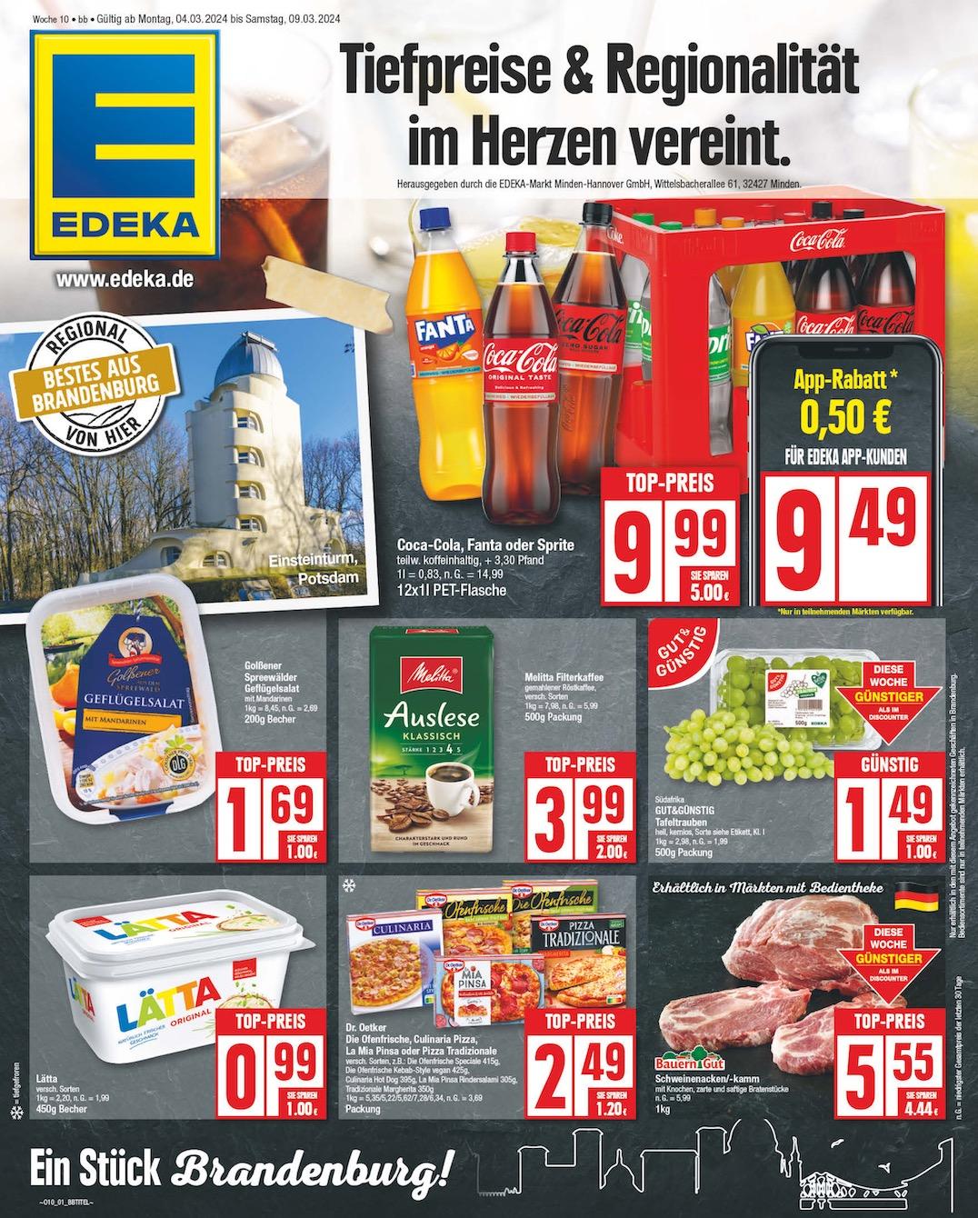 Edeka Prospekt ab Montag - Brandenburg Seite 1