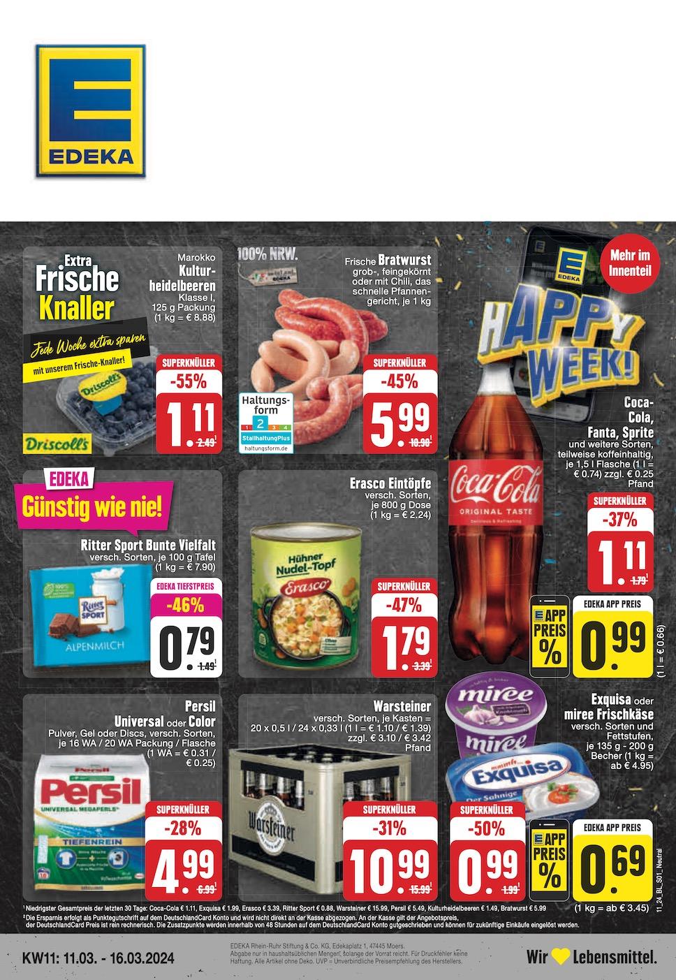 Edeka Prospekt ab Montag - Nordrhein - Westfalen Seite 1