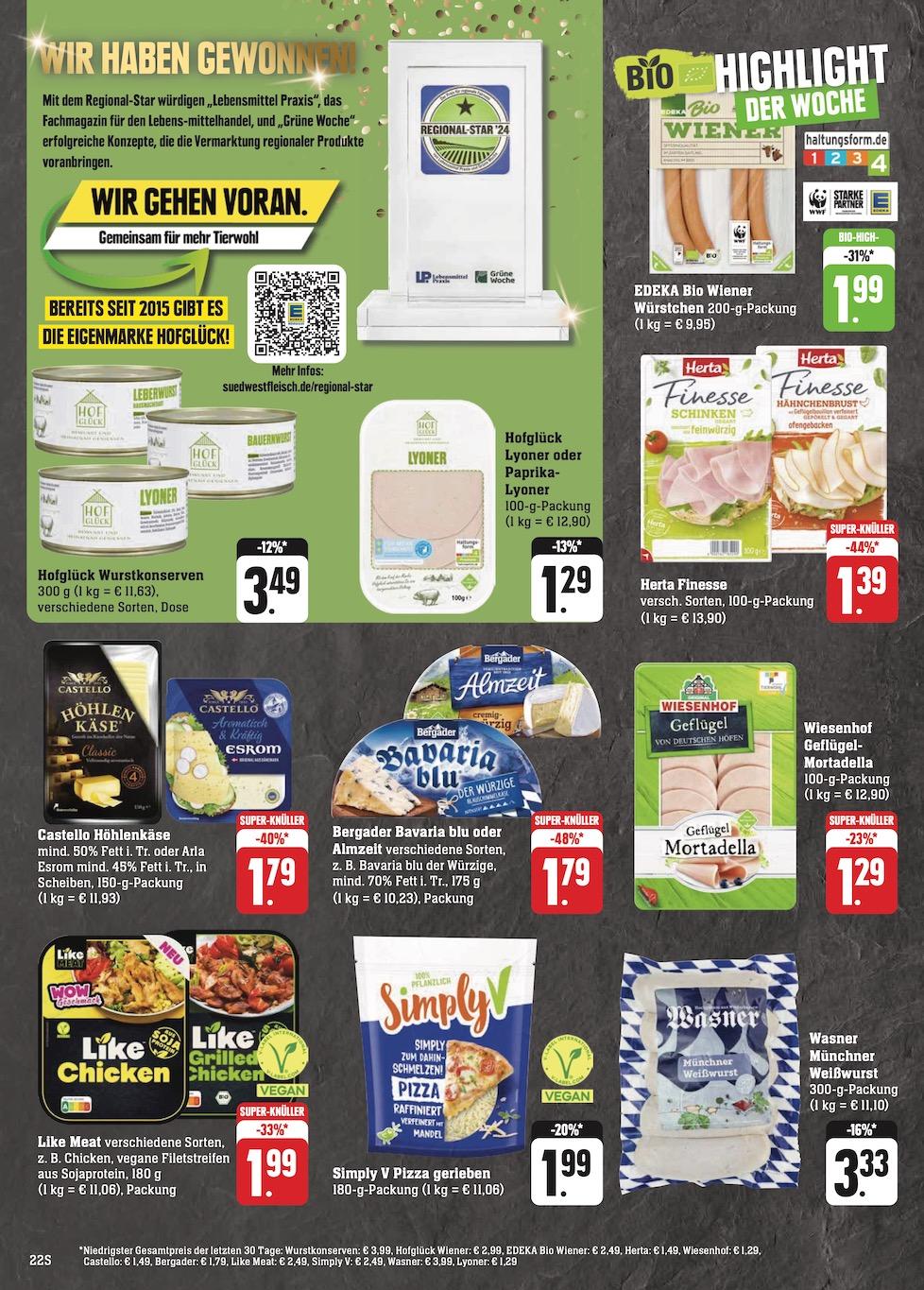 Edeka Prospekt ab Montag - Hessen Seite 22