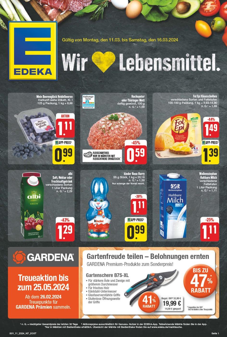 Edeka Prospekt ab Montag - Sachsen Seite 1