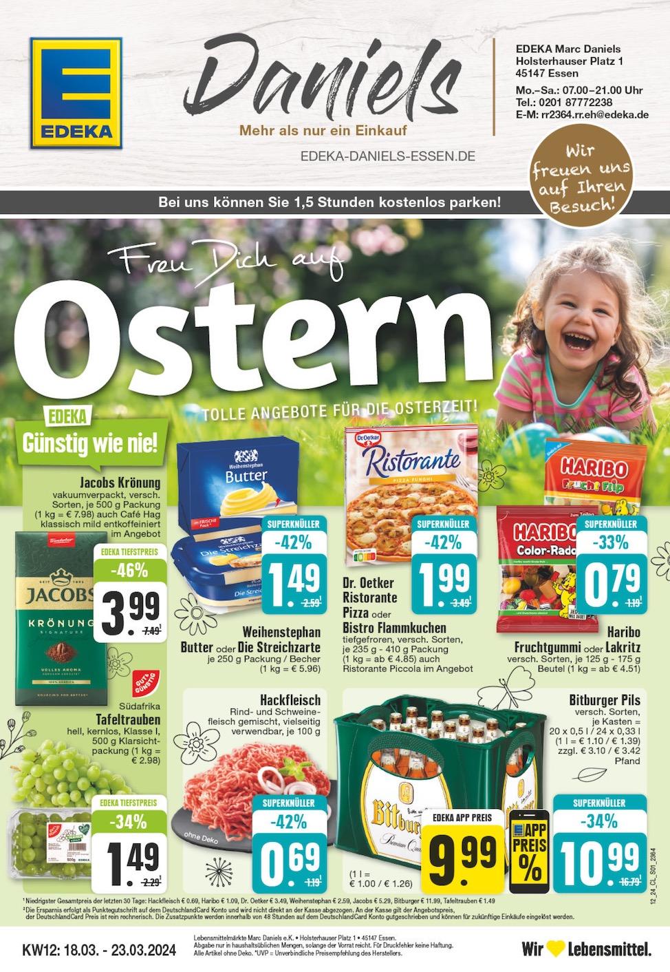 Edeka Prospekt ab Montag - Nordrhein - Westfalen Seite 1