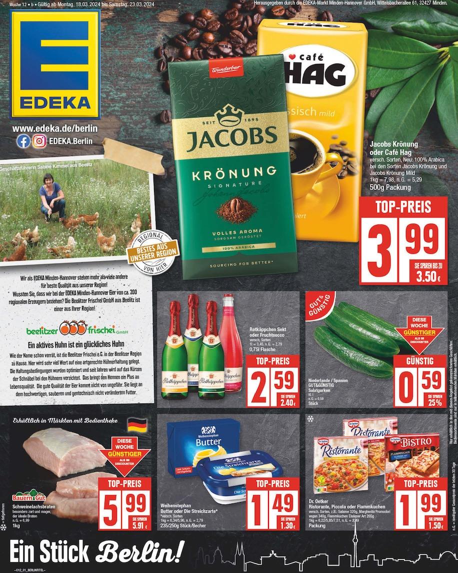 Edeka Prospekt ab Montag - Berlin Seite 1