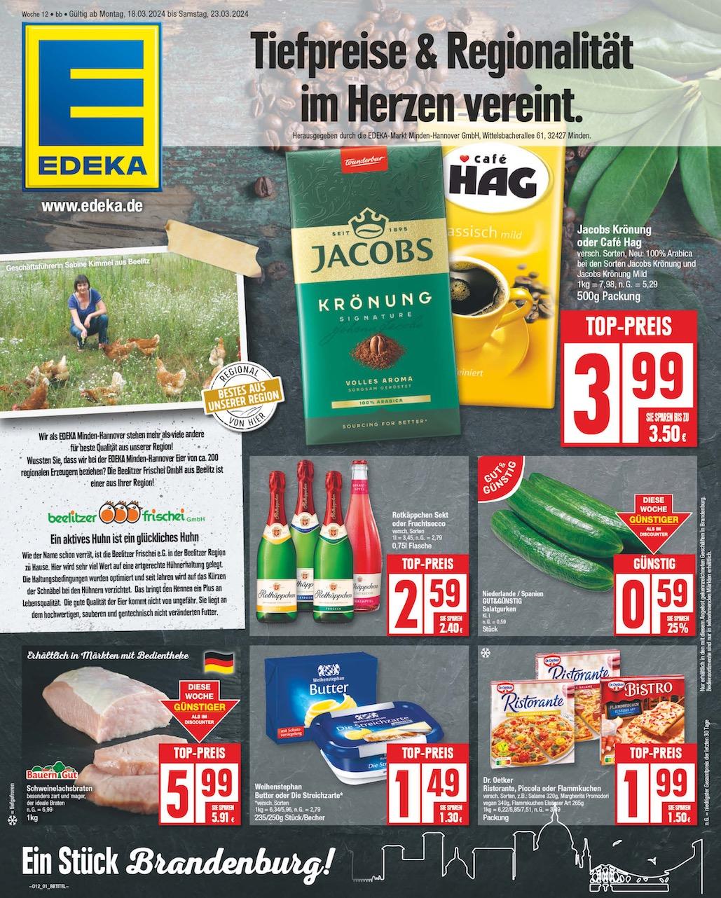 Edeka Prospekt ab Montag - Brandenburg Seite 1