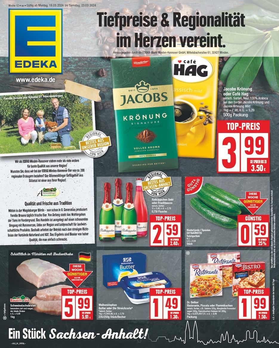Edeka Prospekt ab Montag - Sachsen-Anhalt Seite 1