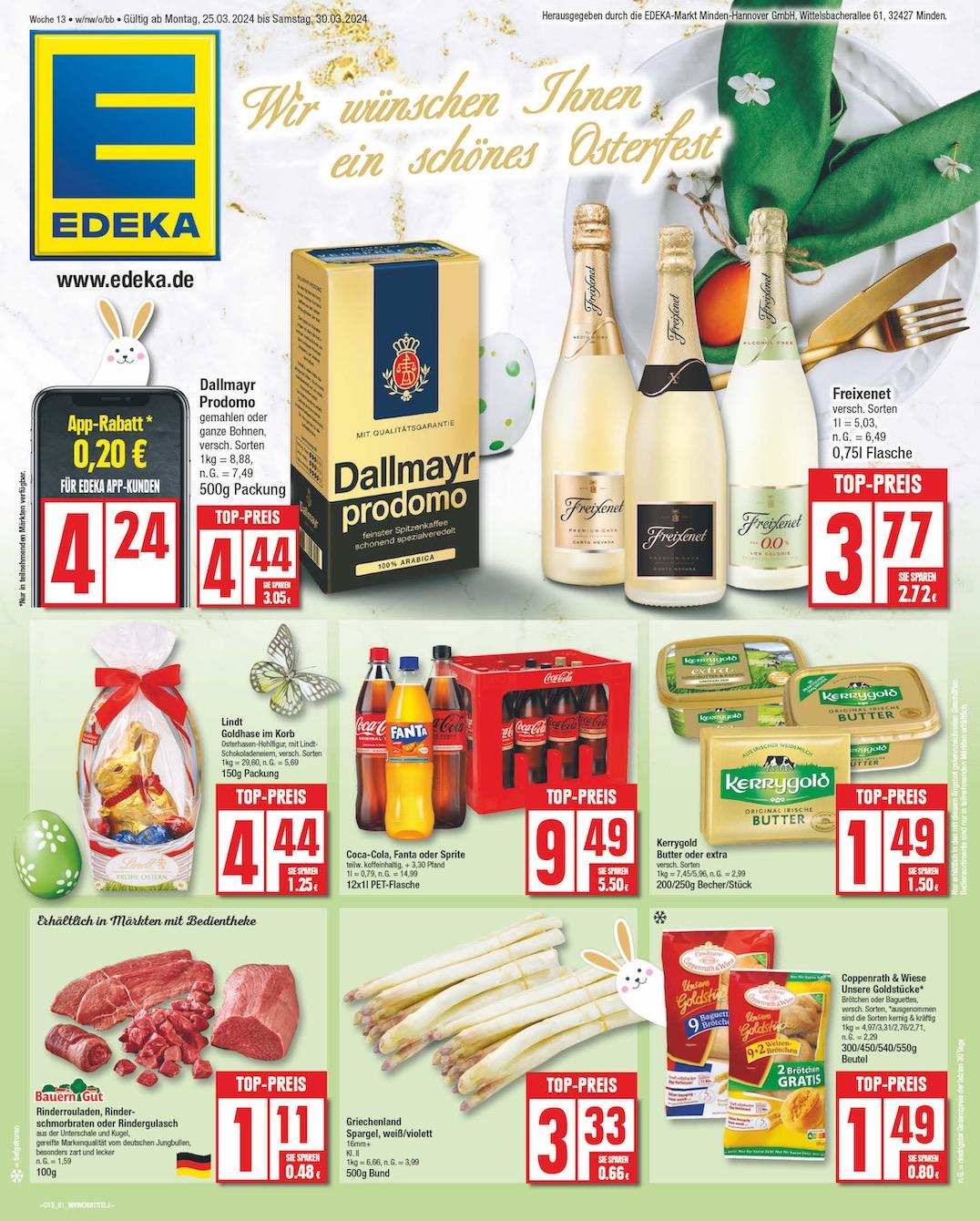 Edeka Prospekt ab Montag - Niedersachsen Seite 1