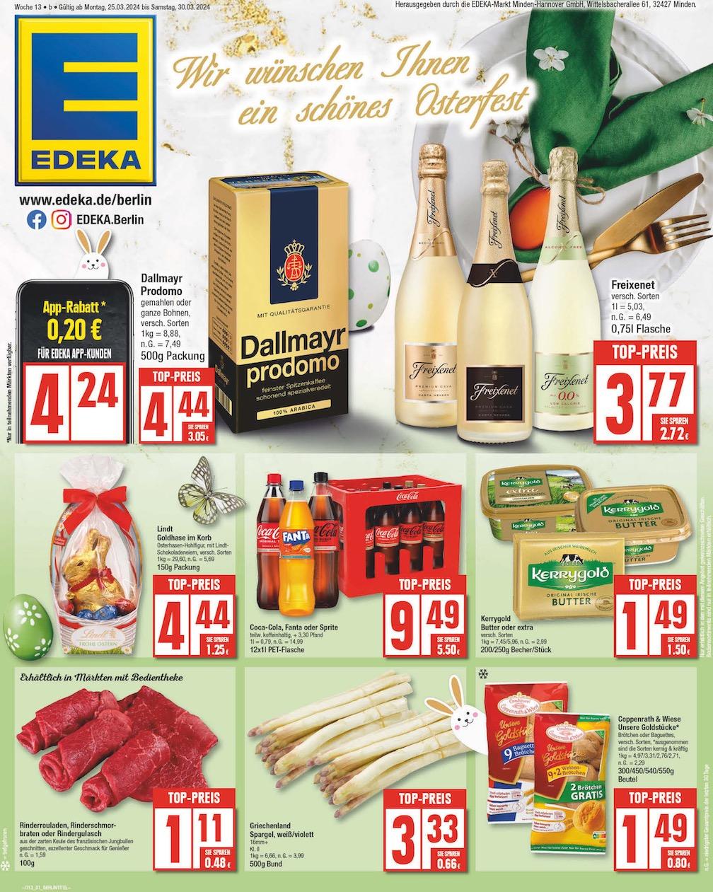 Edeka Prospekt ab Montag - Berlin Seite 1