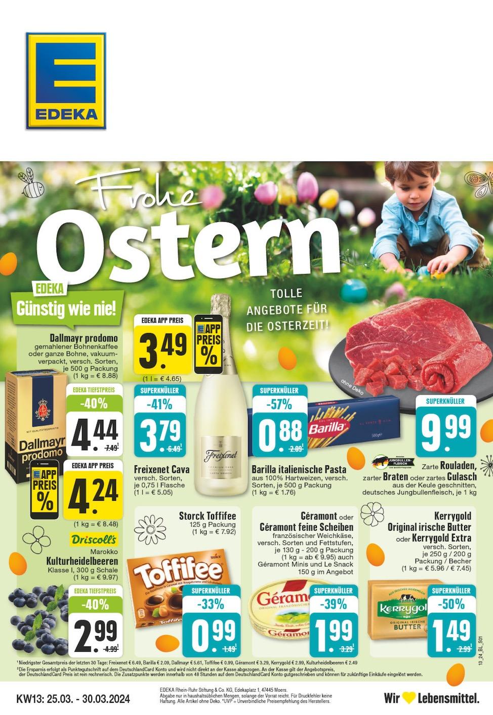 Edeka Prospekt ab Montag - Brandenburg Seite 1