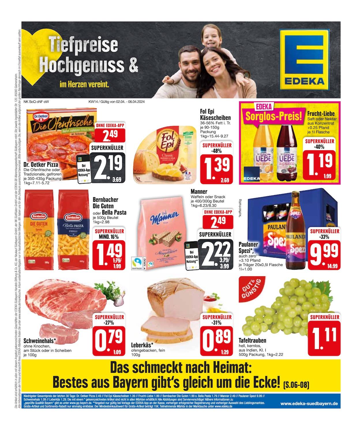 Edeka Prospekt ab Dienstag - Bayern Süd Seite 1