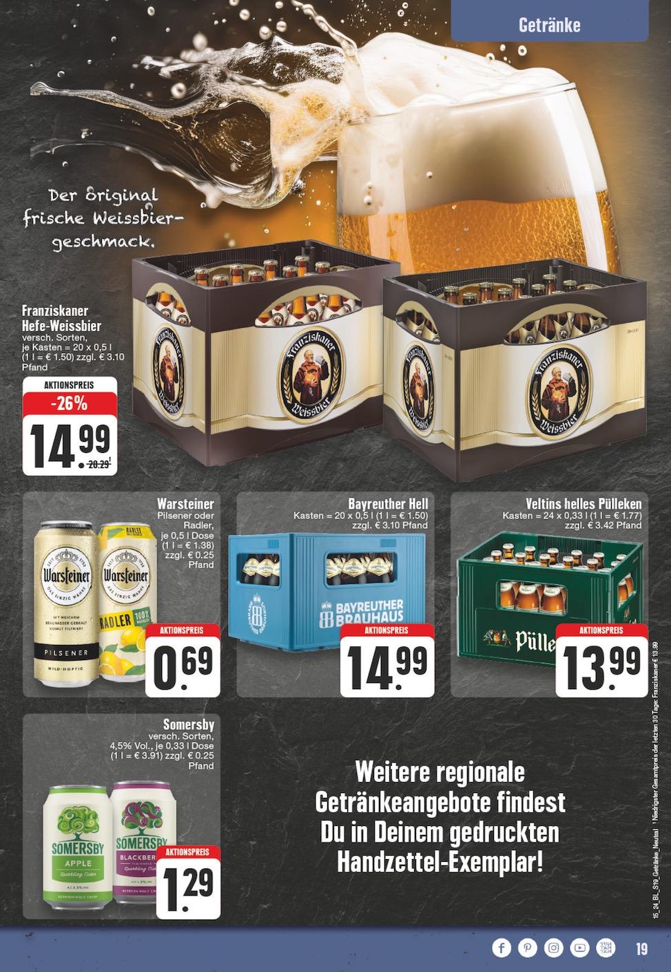 Edeka Prospekt ab Montag - Nordrhein - Westfalen Seite 19