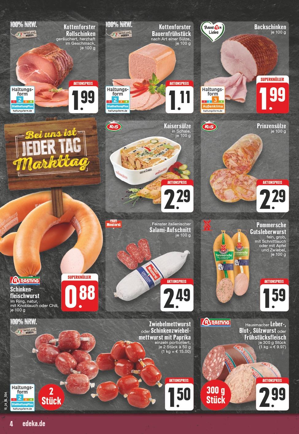 Edeka Prospekt ab Montag - Nordrhein - Westfalen Seite 4