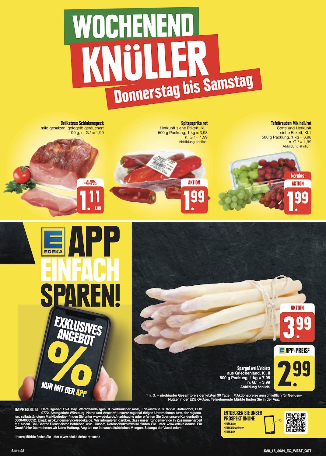 Edeka Prospekt ab Montag - Sachsen Seite 28