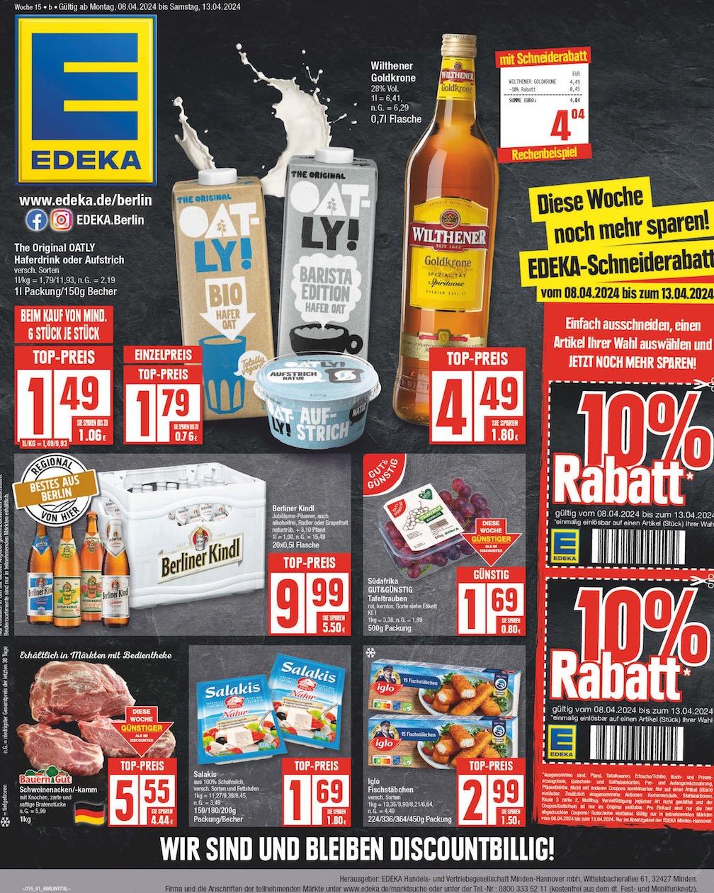 Edeka Prospekt ab Montag - Berlin Seite 1