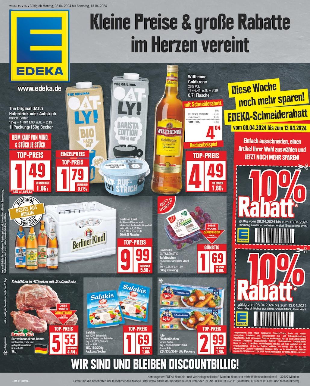 Edeka Prospekt ab Montag - Brandenburg Seite 1