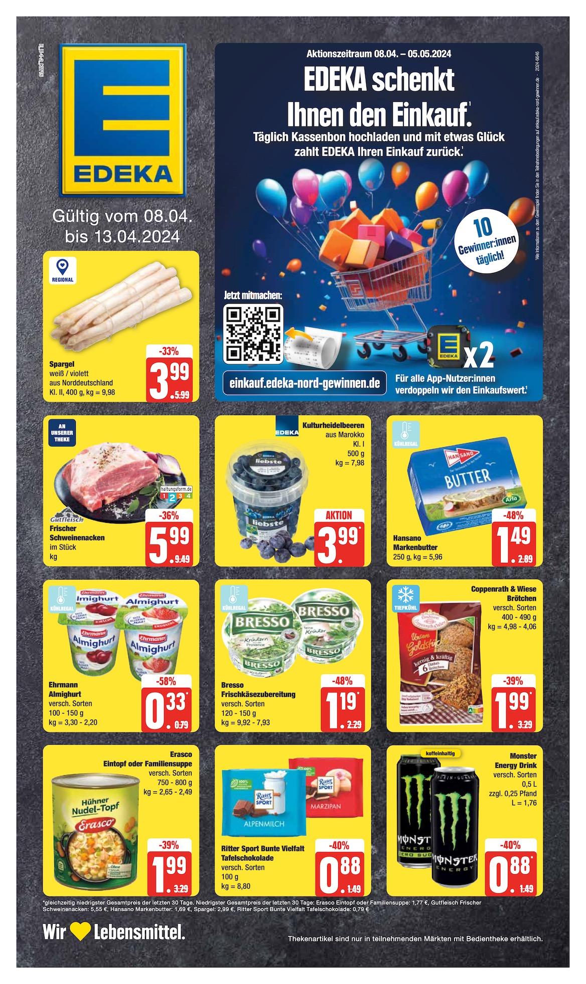 Edeka Prospekt ab Montag - Schleswig - Holstein Seite 1