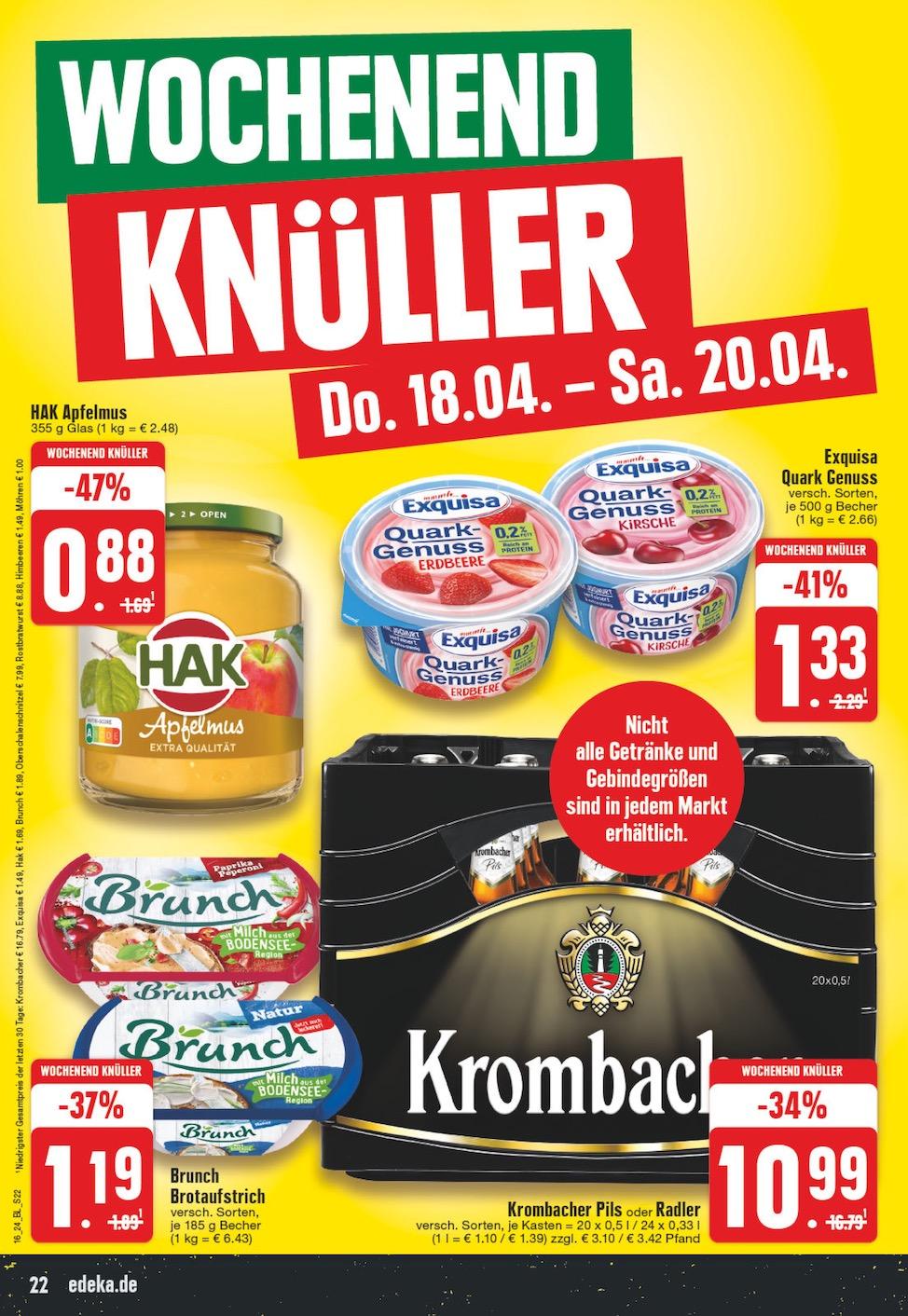 Edeka Prospekt ab Montag - Nordrhein - Westfalen Seite 22