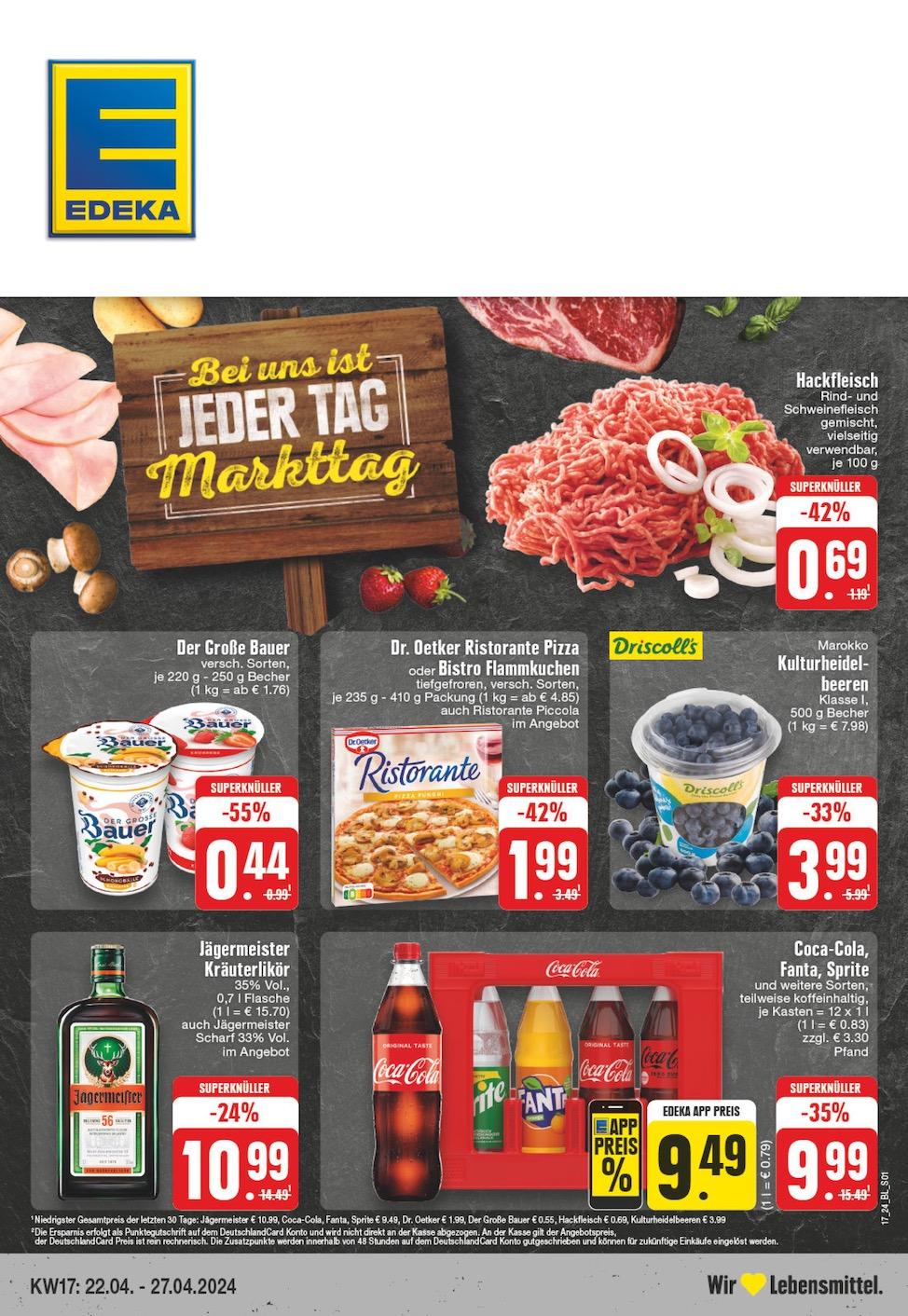 Edeka Prospekt ab Montag - Nordrhein - Westfalen Seite 1