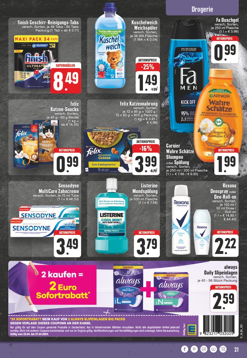 Edeka Prospekt ab Montag - Nordrhein - Westfalen Seite 21