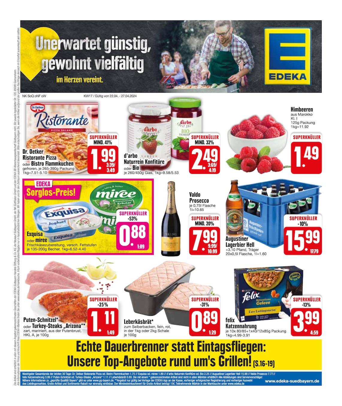 Edeka Prospekt ab Montag - Bayern Süd Seite 1