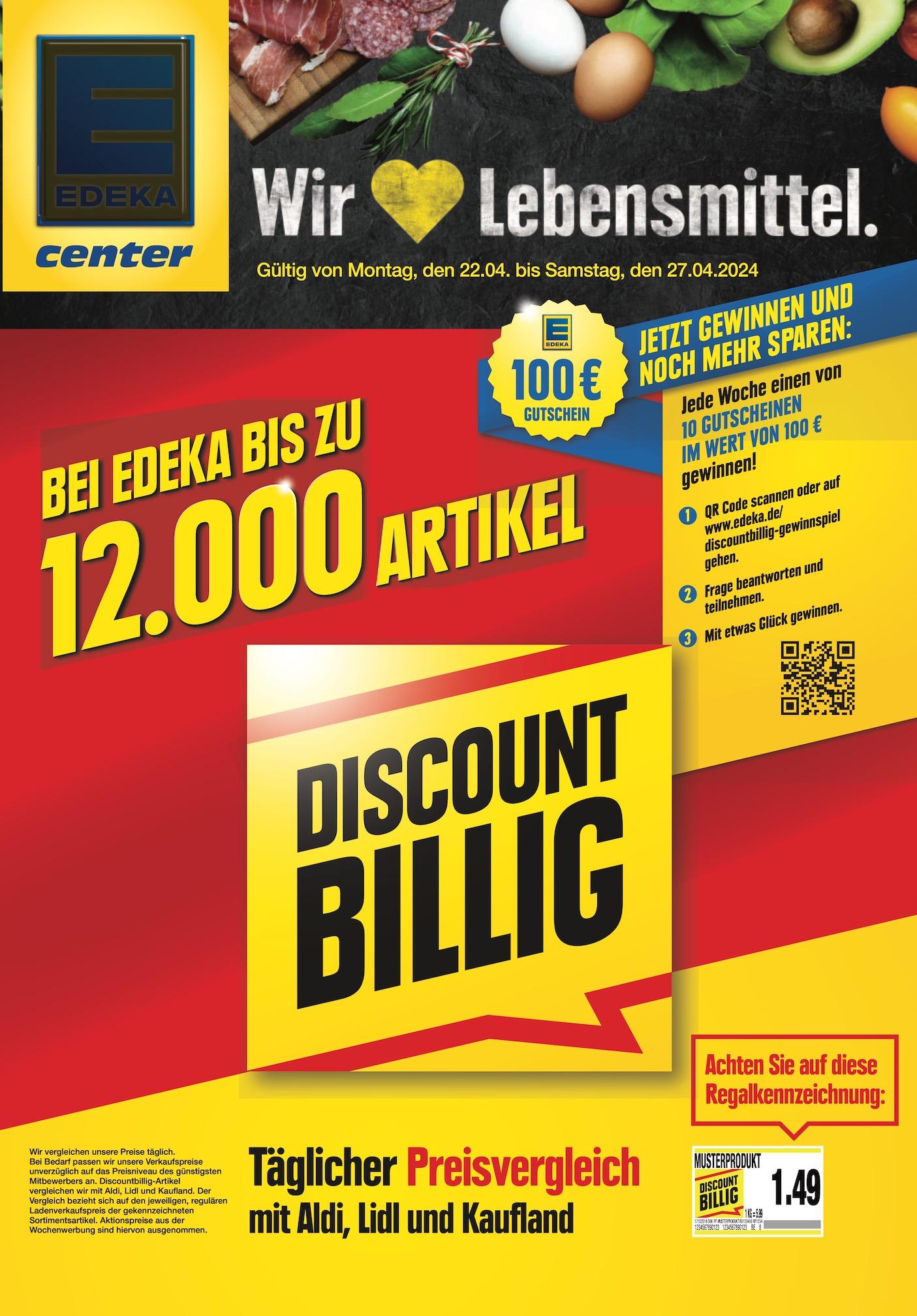 Edeka Prospekt ab Montag - Sachsen Seite 1