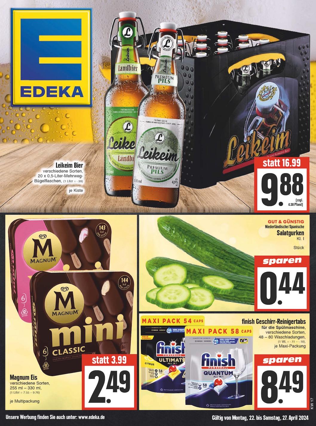 Edeka Prospekt ab Montag - Thüringen Seite 1