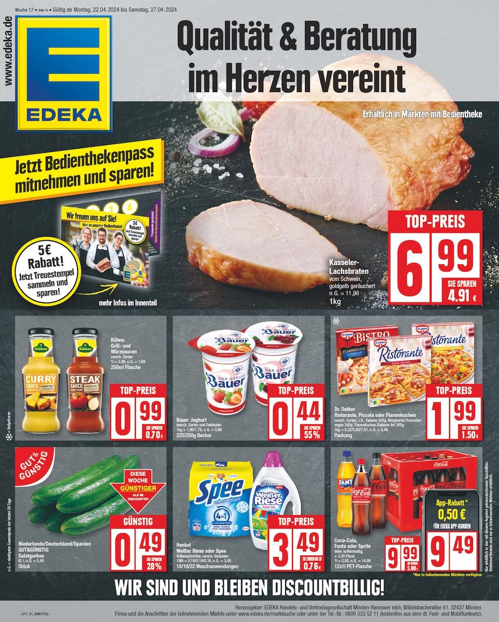 Edeka Prospekt ab Montag - Sachsen-Anhalt Seite 1