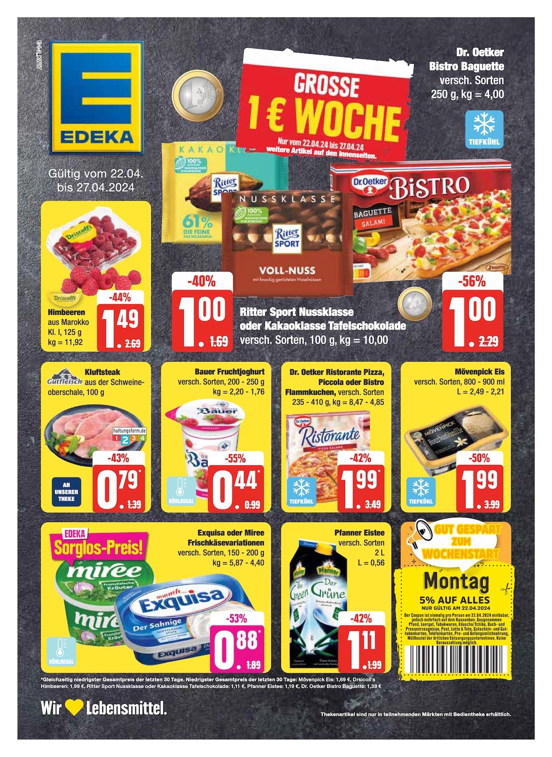 Edeka Prospekt ab Montag - Schleswig - Holstein Seite 1