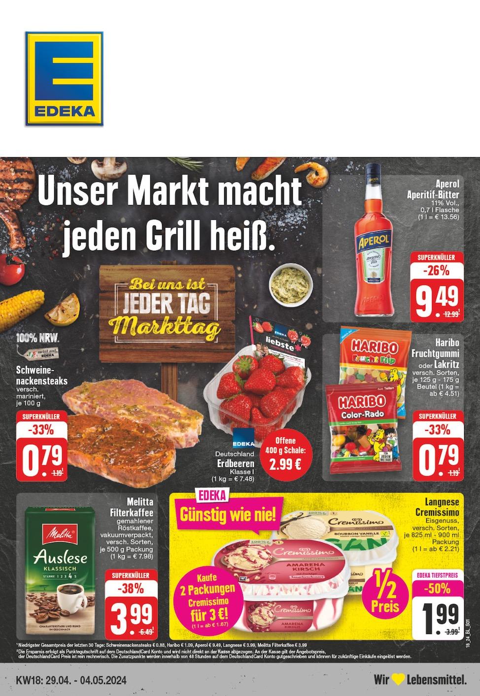 Edeka Prospekt ab Montag - Nordrhein - Westfalen Seite 1