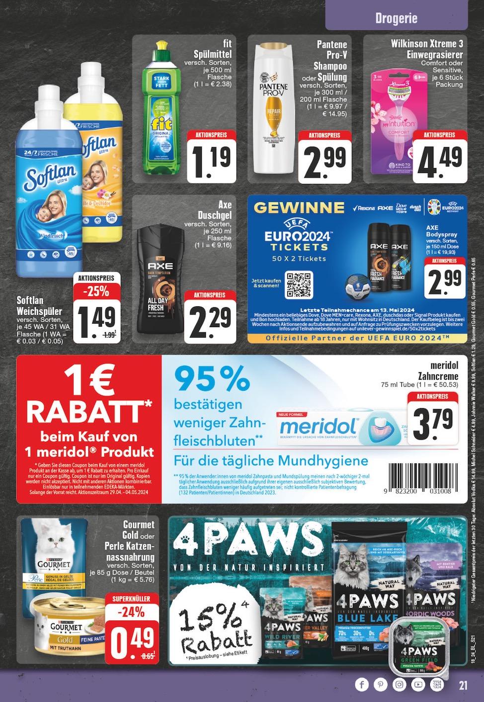Edeka Prospekt ab Montag - Nordrhein - Westfalen Seite 21