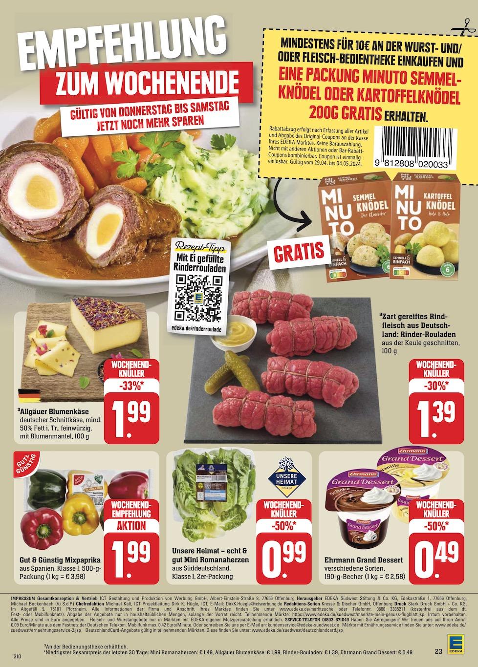 Edeka Prospekt ab Montag - Baden - Württemberg Seite 29