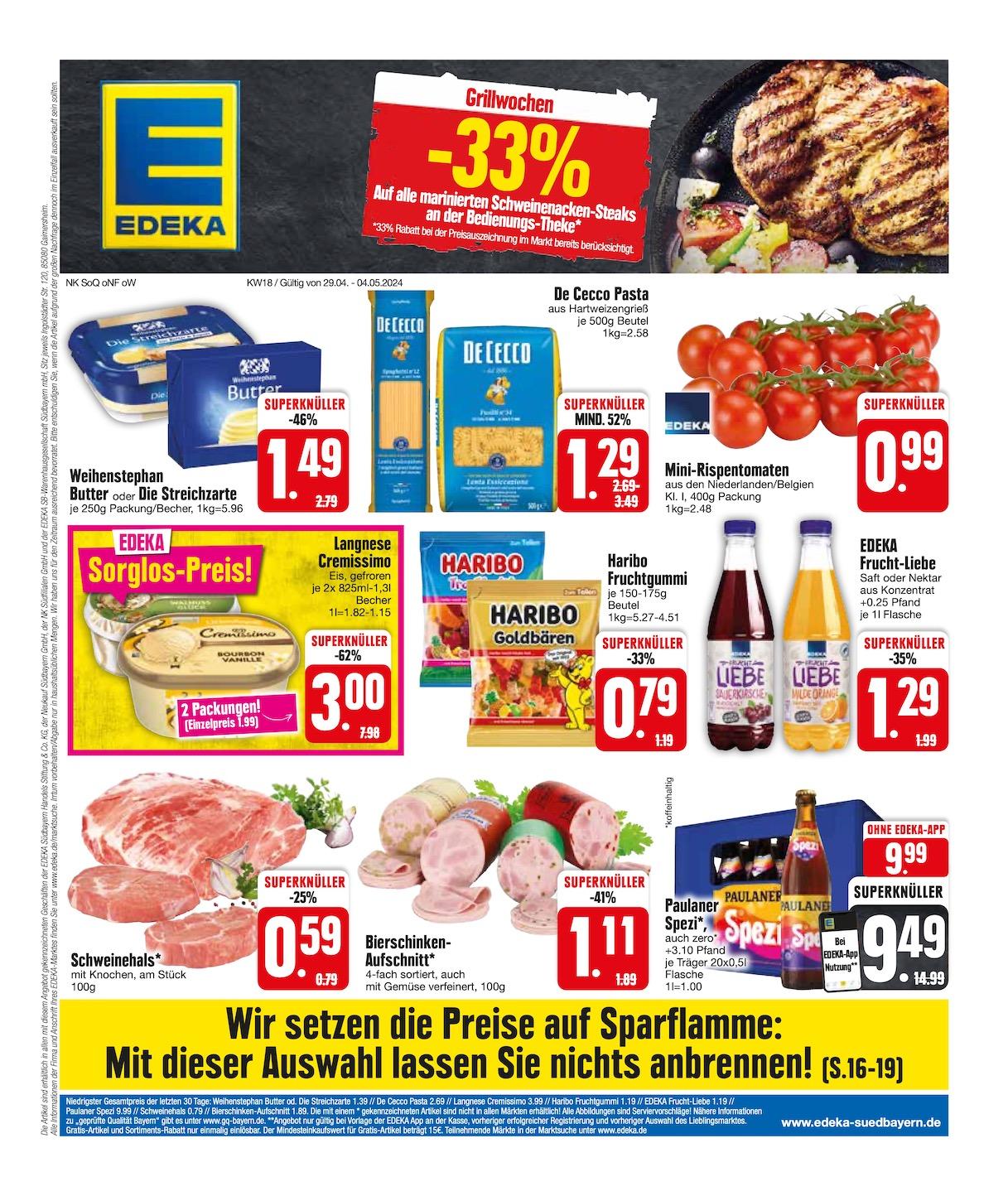 Edeka Prospekt ab Montag - Bayern Süd Seite 1