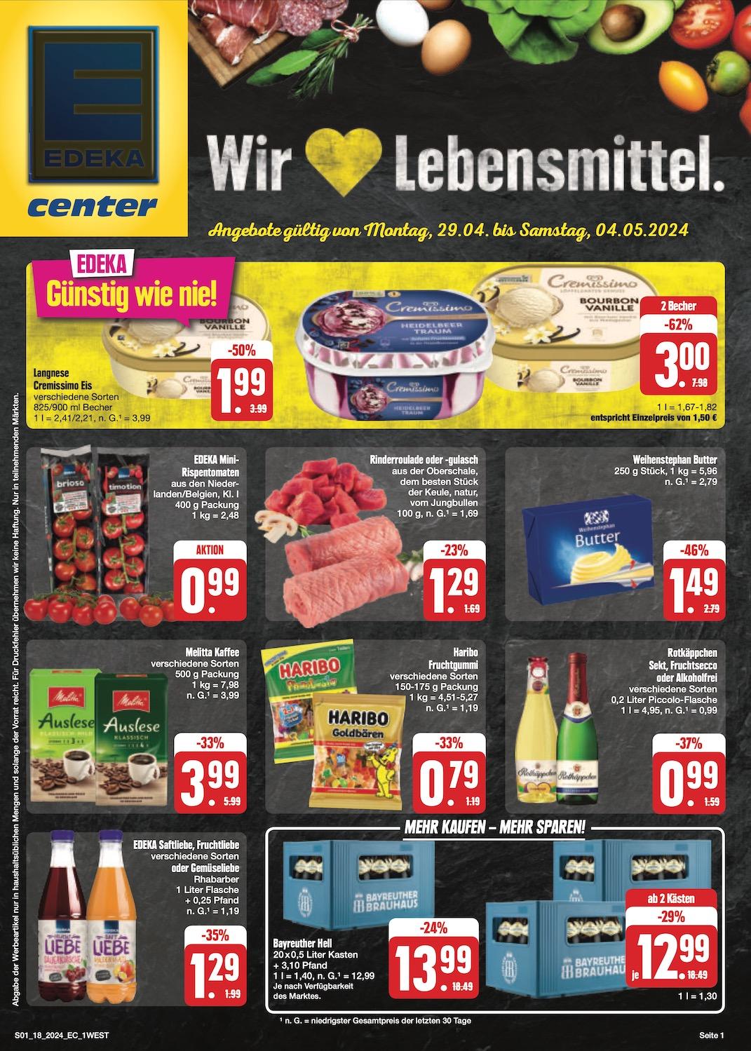 Edeka Prospekt ab Montag - Bayern Nord Seite 1