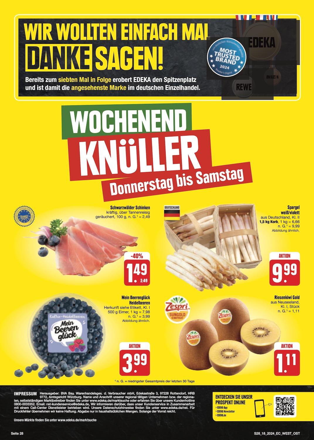 Edeka Prospekt ab Montag - Bayern Nord Seite 28